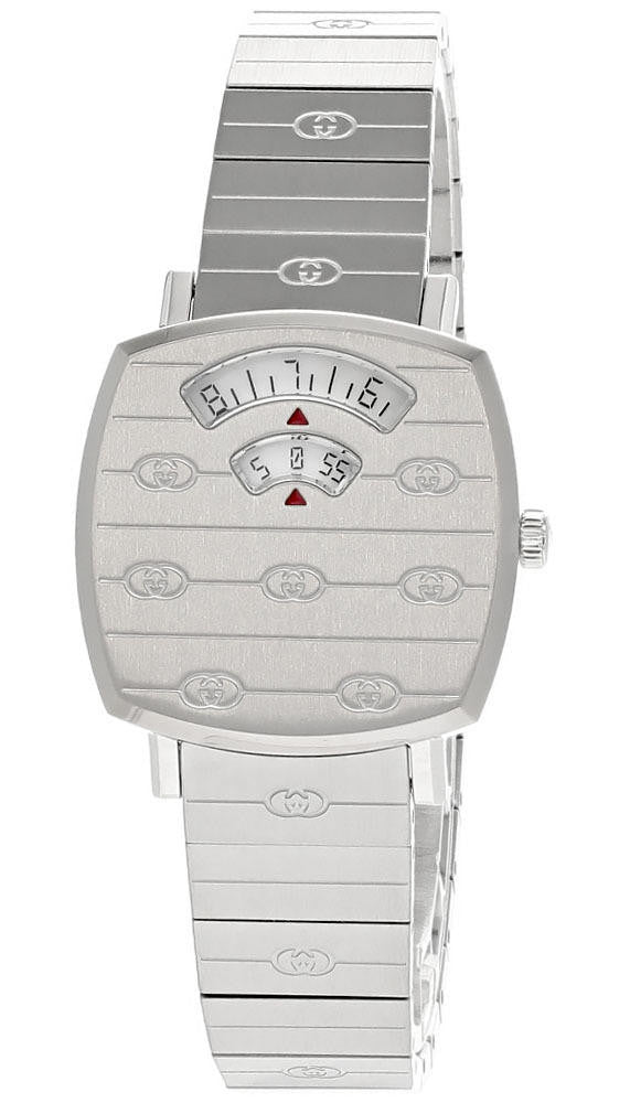 Gucci Grip Quartz Silver Dial Silver Steel Strap Watch For Men - YA157501 Buy Now By Gucci