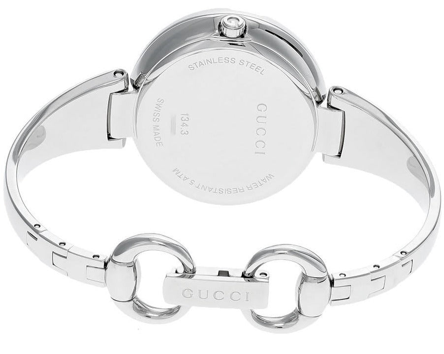 Gucci Guccissima Black Dial Silver Steel Strap Watch For Women - YA134301 Buy Now By Gucci