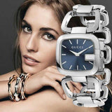 Gucci G Gucci Blue Dial Silver Steel Strap Watch For Women - YA125405 Buy Now By Gucci