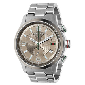 Gucci G Timeless Brown Dial Silver Steel Strap Watch For Men - YA126248 Buy Now By Gucci