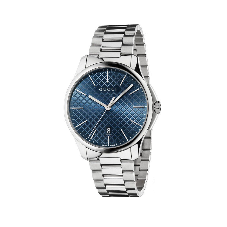 Gucci G Timeless Blue Dial Silver Steel Strap Watch For Men - YA126316 Buy Now By Gucci