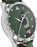 Gucci G Timeless Le Marche Des Merveilles Green Dial Green Leather Strap Watch for Women - YA1264081 Buy Now By Gucci