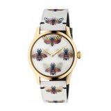 Gucci G Timeless Quartz White Dial White Leather Strap Watch For Women - YA1264109 Buy Now By Gucci