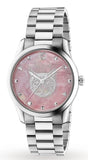 Gucci G Timeless Quartz Mother of Pearl Pink Dial Silver Steel Strap Watch for Women - YA1264166 Buy Now By Gucci