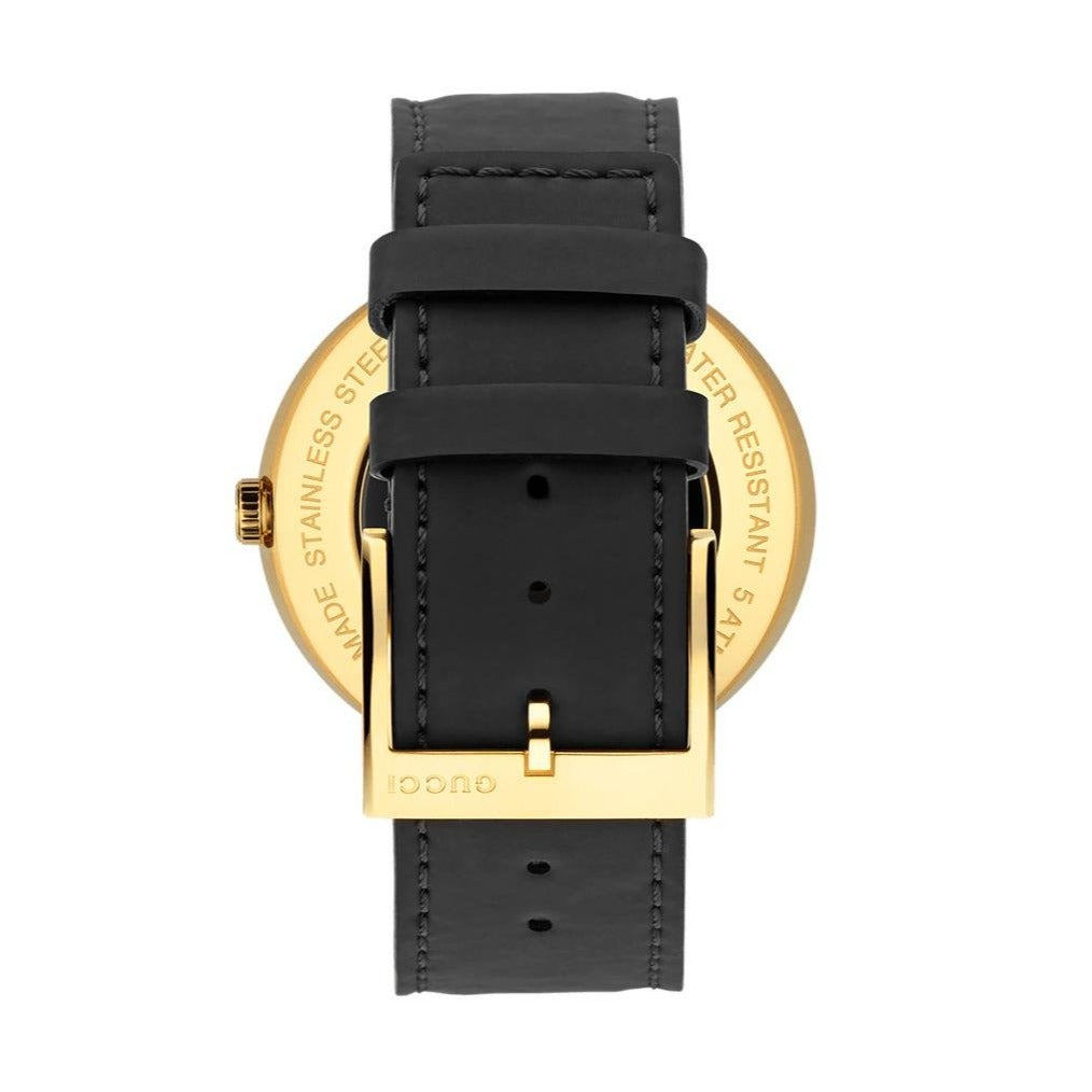 Gucci Interlocking Special Edition Grammy Black Dial Black Leather Strap Watch For Men - YA133208 Buy Now By Gucci