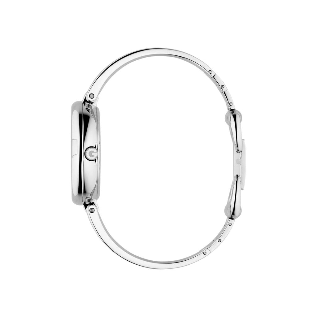 Gucci Guccissima Diamonds Mother of Pearl Dial Silver Steel Strap Watch For Women - YA134303 Buy Now By Gucci