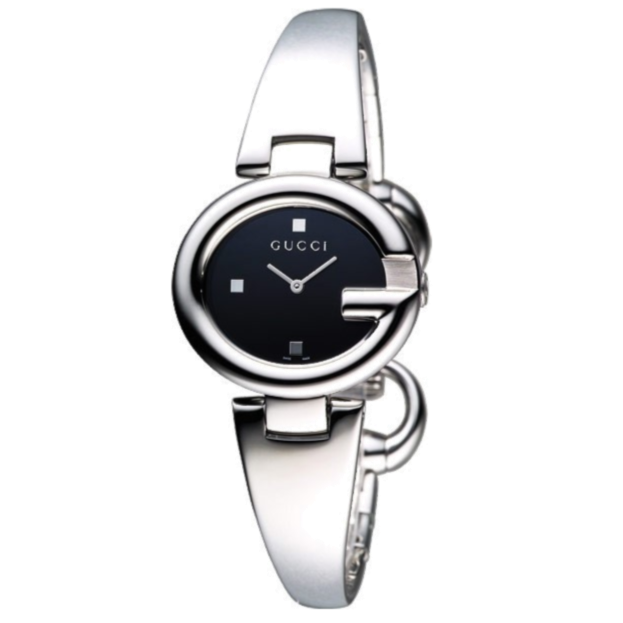 Gucci Guccisima Quartz Black Dial Silver Steel Strap Watch For Women - YA134501 Buy Now By Gucci