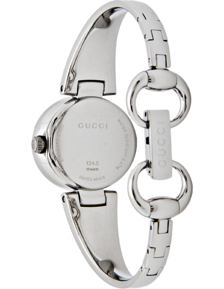 Gucci Guccissima Diamonds Mother of Pearl Dial Silver Steel Strap Watch For Women - YA134504 Buy Now By Gucci