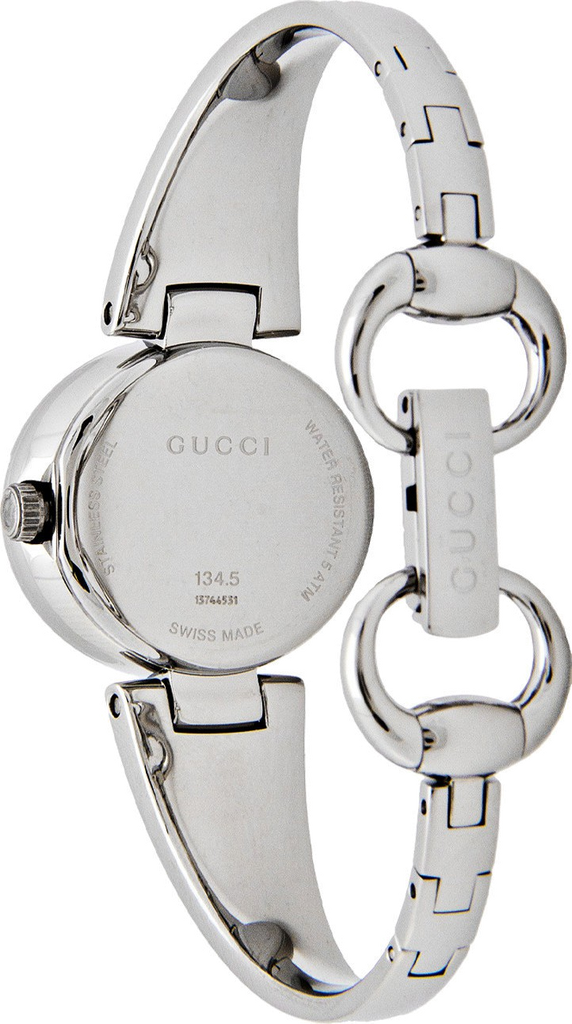 Gucci Guccissima Diamonds Mother of Pearl Dial Silver Steel Strap Watch For Women - YA134504 Buy Now By Gucci