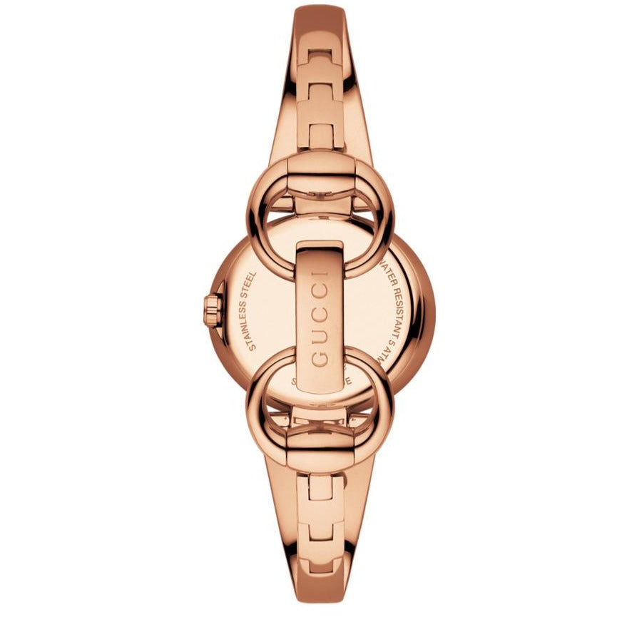 Gucci Guccissima Collection Quartz Black Dial Rose Gold Steel Strap Watch For Women - YA134509 Buy Now By Gucci