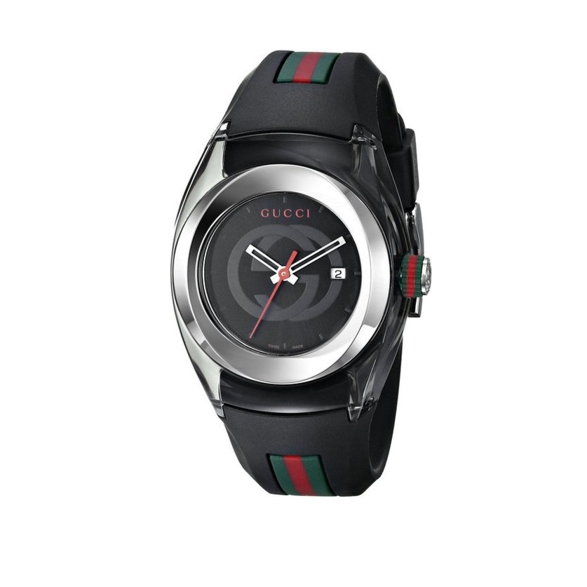 Gucci Sync Quartz Black Dial Black Rubber Strap Watch For Men - YA137301 Buy Now By Gucci
