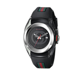 Gucci Sync Quartz Black Dial Black Rubber Strap Watch For Men - YA137301 Buy Now By Gucci