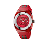 Gucci Sync Quartz Red Dial Red Rubber Strap Watch For Women - YA137303 Buy Now By Gucci