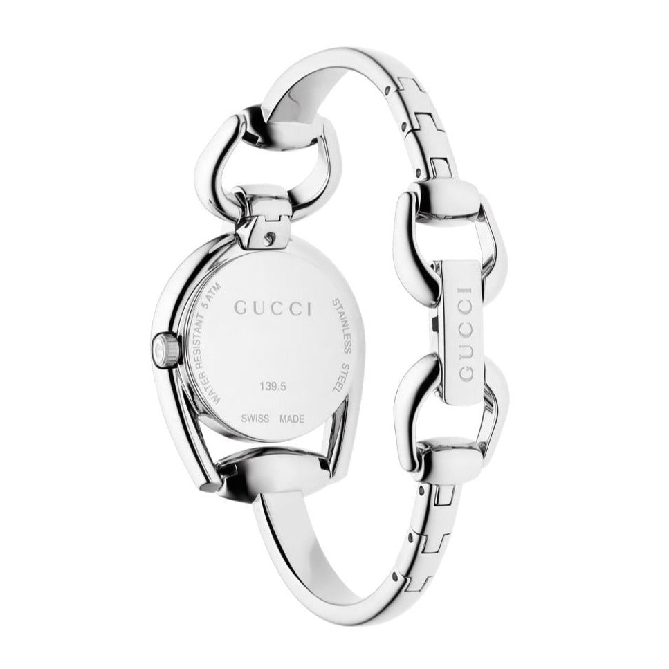 Gucci Horsebit Quartz Red Dial Silver Steel Strap Watch For Women - YA139502 Buy Now By Gucci