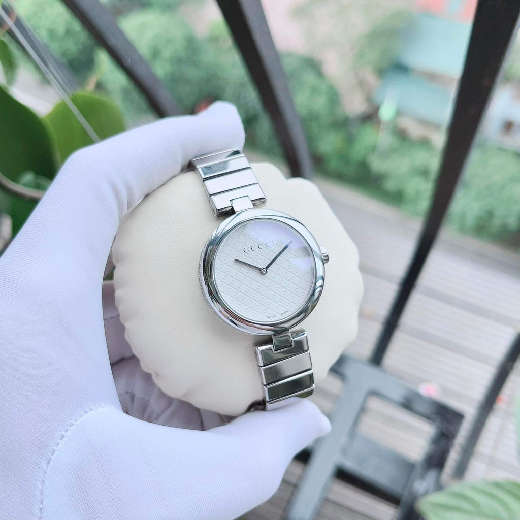 Gucci Diamantissima Quartz White Dial Silver Steel Strap Watch For Women - YA141402 Buy Now By Gucci