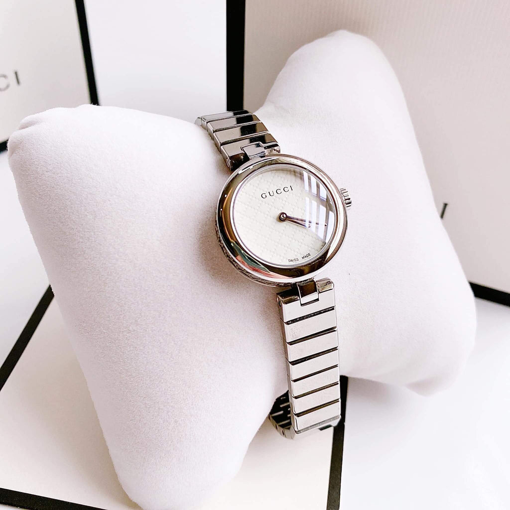 Gucci Diamantissima Quartz White Dial Silver Steel Strap Watch For Women - YA141402 Buy Now By Gucci