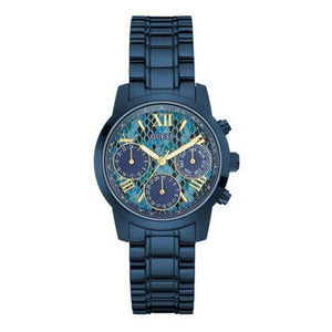 Guess Sunrise Multifunction Blue Dial Blue Steel Strap Watch for Women - W0448L10 Buy Now By Guess