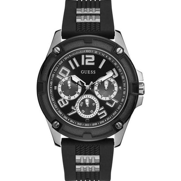 Guess Delta Black Dial Black Silicone Strap Watch for Men - GW0051G1 Buy Now By Guess