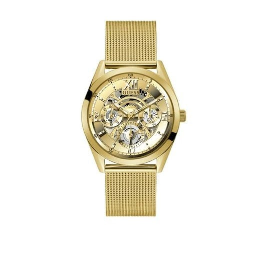 Guess Tailor Multifunction Gold Dial Gold Mesh Bracelet Watch for Men - GW0368G2 Buy Now By Guess