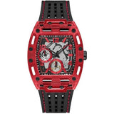 Guess Phoenix Multifunction Analog Red Dial Black Silicone Strap Watch For Men - GW0499G4 Buy Now By Guess