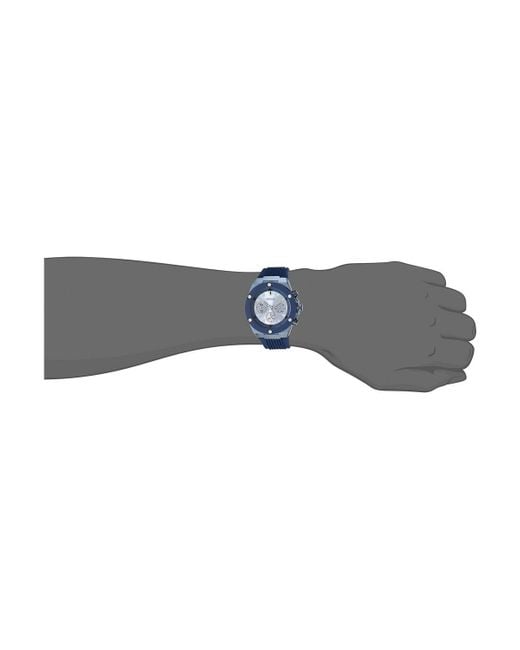 Guess Poseidon Blue Dial Blue Rubber Strap Watch for Men - GW0057G3 Buy Now By Guess