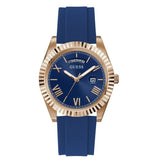 Guess Connoisseur Blue Dial Blue Silicone Strap Watch For Men - GW0335G2 Buy Now By Guess