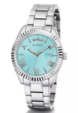 Guess Connoisseur Turquoise Dial Silver Steel Strap Watch for Men - GW0265G11 Buy Now By Guess