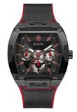 Guess Phoenix Multifunction Black Dial Black & Red Rubber Strap Watch for Men - GW0202G7 Buy Now By Guess