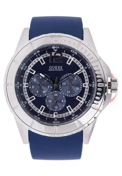 Guess Maverick Black Dial Rubber Strap Watch for Men - W0485G3 Buy Now By Guess