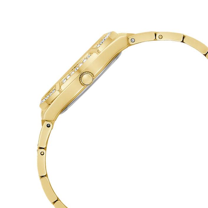 Guess Allara Quartz Gold Dial Gold Steel Strap Watch For Women - GW0604L2 Buy Now By Guess