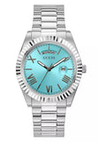 Guess Connoisseur Turquoise Dial Silver Steel Strap Watch for Men - GW0265G11 Buy Now By Guess