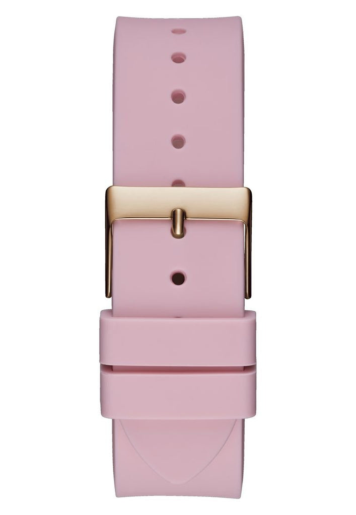 Guess Sparkling Diamonds Pink Dial Pink Rubber Strap Watch for Women - W0032L9 Buy Now By Guess
