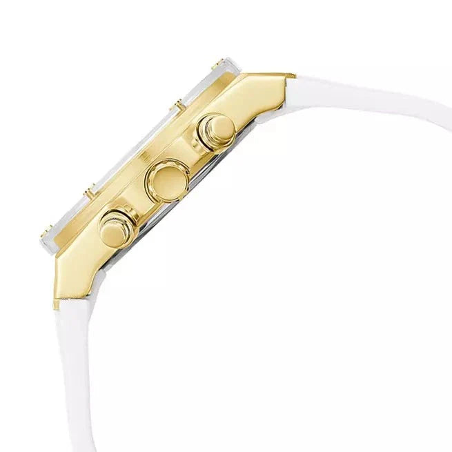 Guess Athena White Dial White Rubber Strap Watch for Women - GW0409L2 Buy Now By Guess