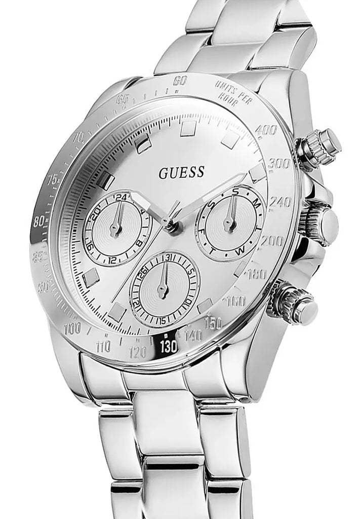 Guess Eclipse Multi Function Silver Dial Silver Steel Strap Watch for Women - GW0314L1 Buy Now By Guess