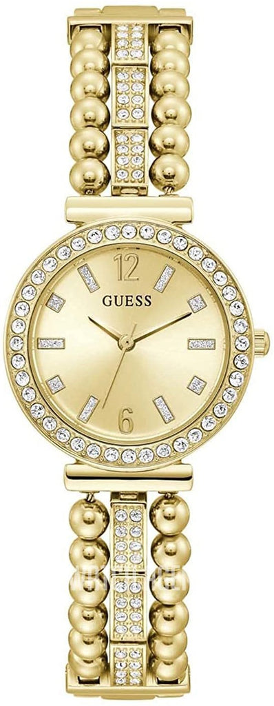 Guess Gala Diamonds Gold Dial Gold Steel Strap Watch for Women - GW0401L2 Buy Now By Guess