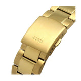 Guess Trophy Diamonds Black Dial Gold Steel Strap Watch for Men - GW0390G2 Buy Now By Guess