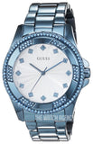 Guess Pinwheel Analog Silver Dial Blue Steel Strap Watch for Women - W0702L1 Buy Now By Guess