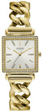 Guess Vanity Diamonds Silver Dial Gold Steel Strap Watch for Women - W1030L2 Buy Now By Guess