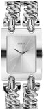 Guess Mod Heavy Metal Silver Dial Silver Steel Strap Watch For Women - W1117L1 Buy Now By Guess