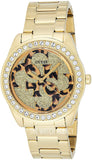 Guess G Twist Diamonds Gold Dial Gold Steel Strap Watch For Women - W1201L2 Buy Now By Guess