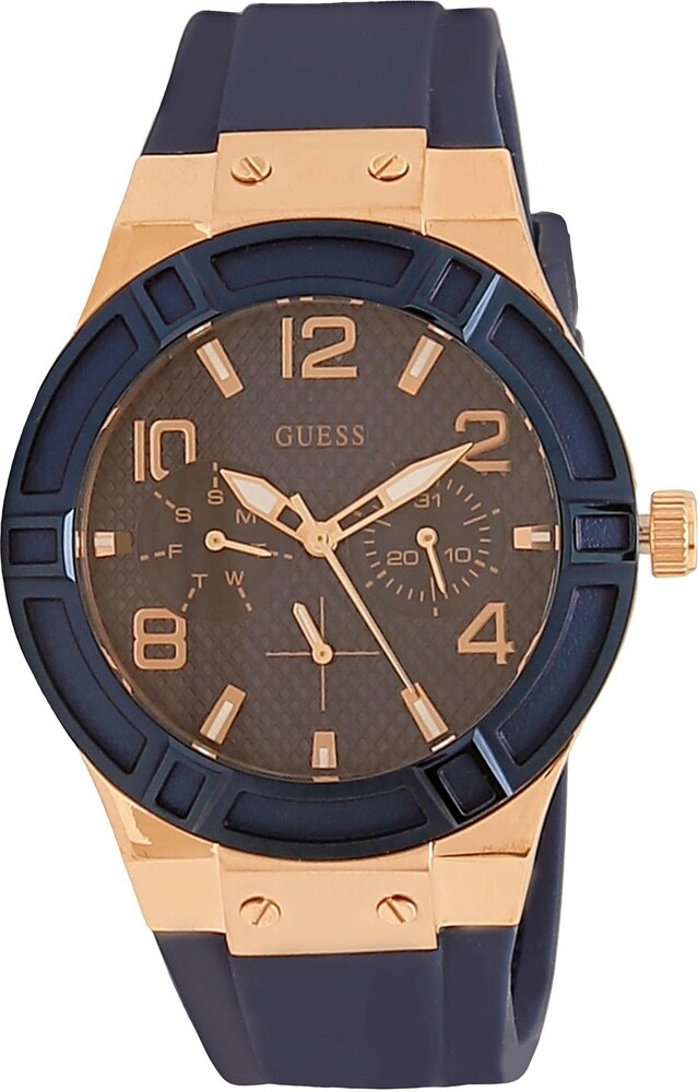 Guess Jet Setter Analog Quartz Blue Dial Blue Rubber Strap Watch For Women - W0571L1 Buy Now By Guess