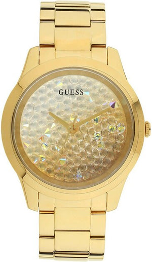 Guess Crush Gold Dial Gold Steel Strap Watch For Women - GW0020L2 Buy Now By Guess