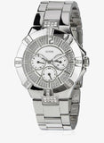 Guess Vista Diamonds Silver Dial Silver Steel Strap Watch for Women - W12080L1 Buy Now By Guess