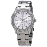 Guess Bedazzle Diamonds Silver Dial Silver Steel Strap Watch For Women - W1097L1 Buy Now By Guess