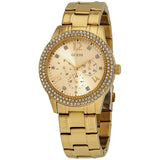 Guess Bedazzle Diamonds Gold Dial Gold Steel Strap Watch For Women - W1097L2 Buy Now By Guess