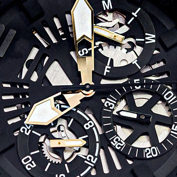 Guess Analog Multifunction Black Dial Black Mesh Bracelet Watch for Men - GW0368G3 Buy Now By Guess