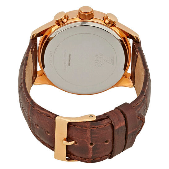 Guess Analog Chronograph Brown Dial Brown Leather Strap Watch For Men - W14052G2 Buy Now By Guess