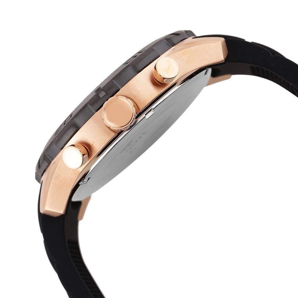 Guess Caliber Chronograph Black Dial Black Rubber Strap Watch for Men - W0864G2 Buy Now By Guess