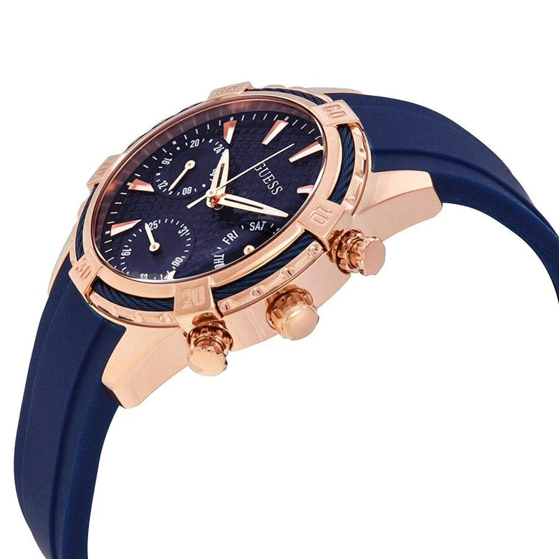 Guess Analog Quartz Blue Dial Blue Rubber Strap Watch For Women - W0562L3 Buy Now By Guess