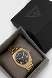 Guess Luna Diamonds Black Dial Gold Steel Strap Watch for Women - GW0307L2 Buy Now By Guess